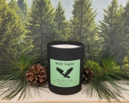 Bald Eagle Soy Candle - Northern Pines Fragrance