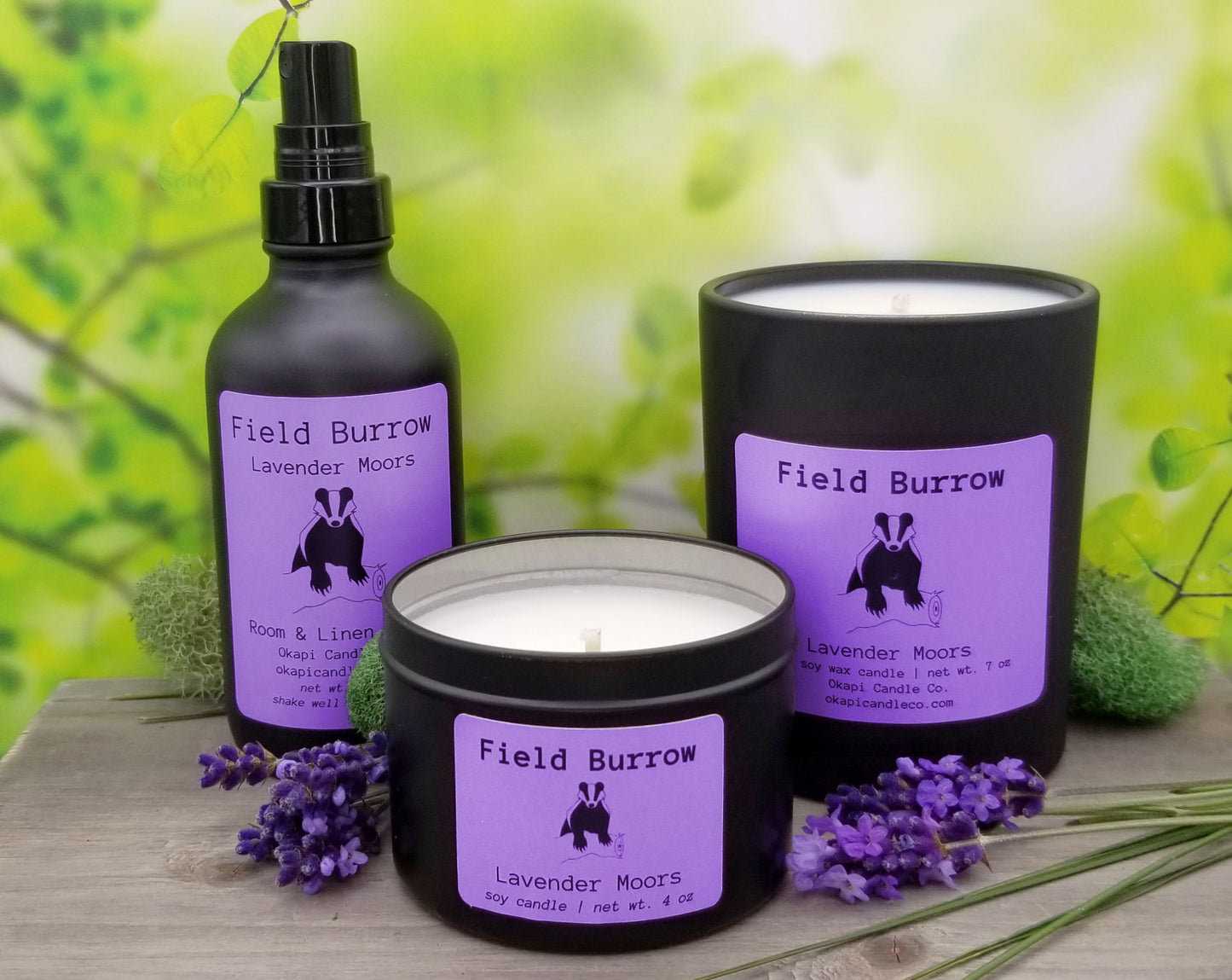 Field Burrow Badger Soy Candle - Lavender Moors Fragrance