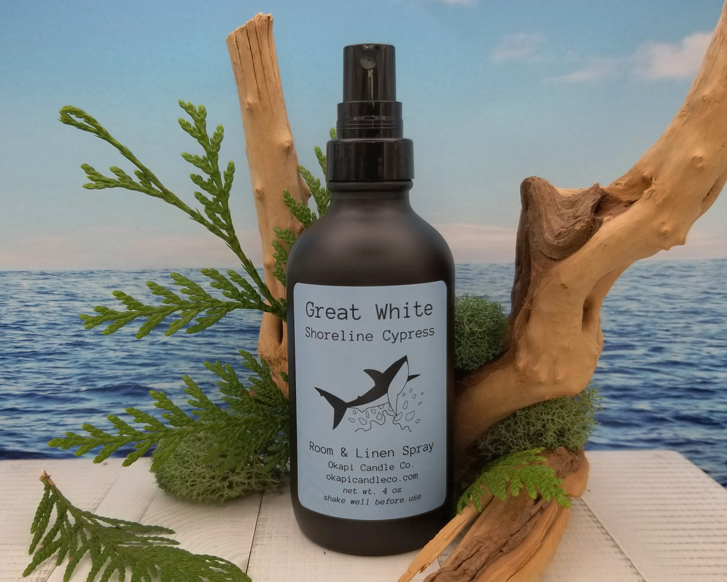 Great White Shark Room & Linen Spray - Shoreline Cypress Fragrance
