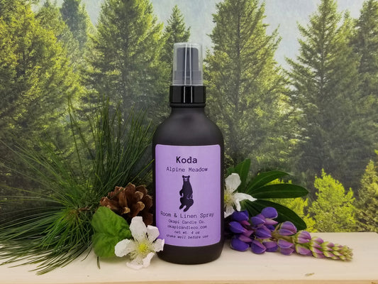 Koda Black Bear Room & Linen Spray - Alpine Meadow Fragrance