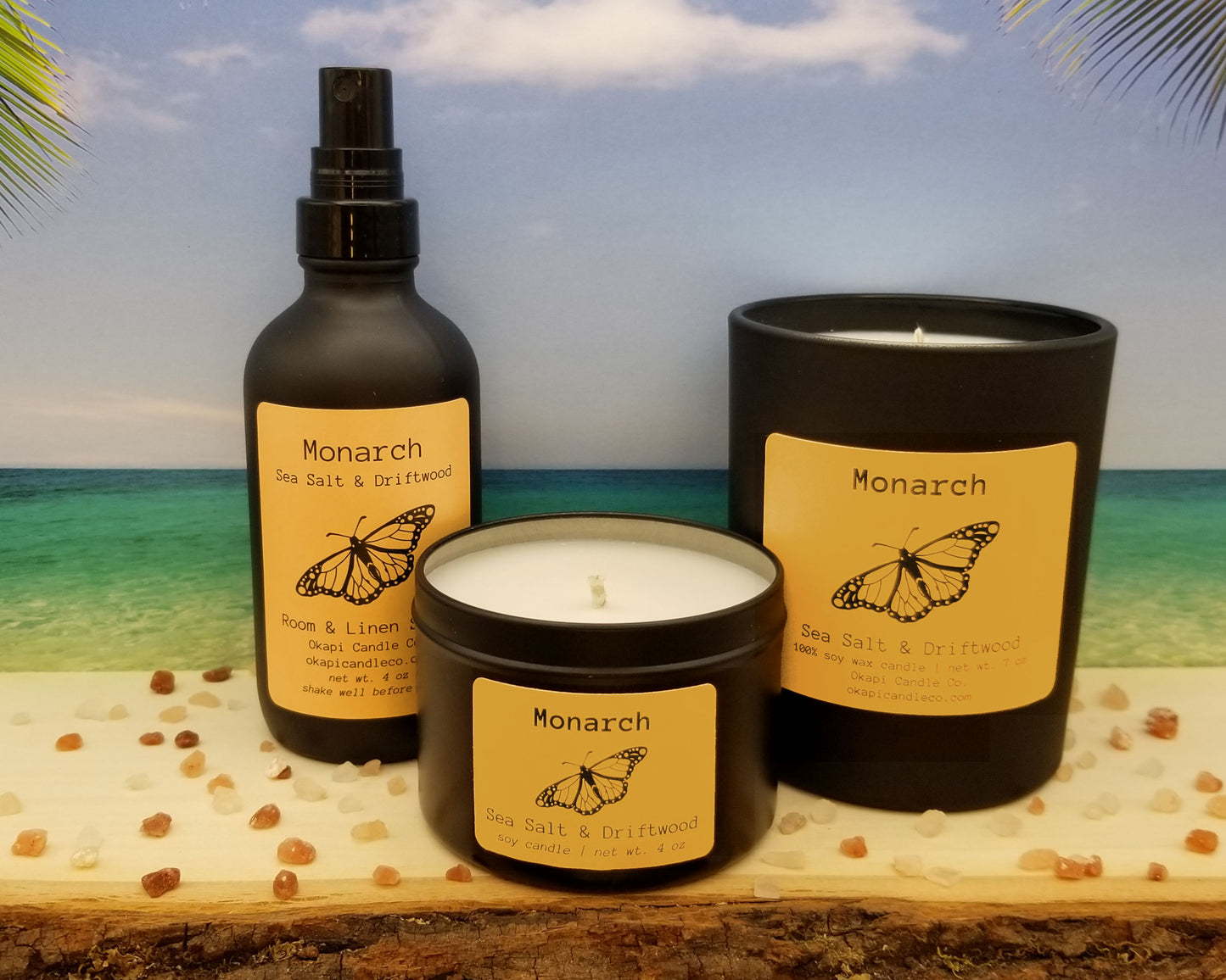 Monarch Butterfly Room & Linen Spray - Sea Salt & Driftwood Fragrance