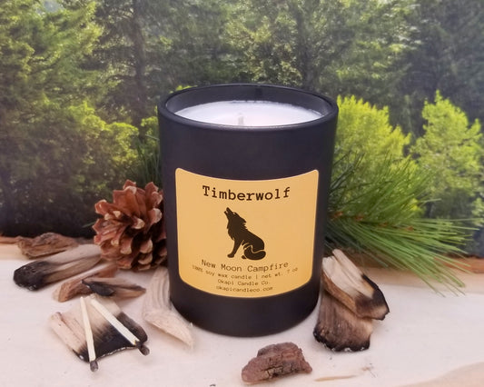 Timberwolf Soy Candle - New Moon Campfire