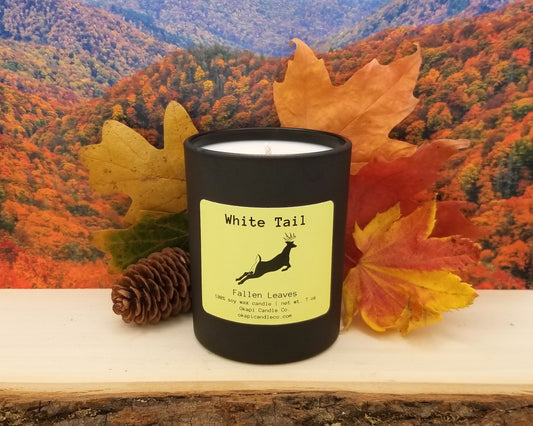 White Tail Deer Soy Candle - Fallen Leaves Fragrance