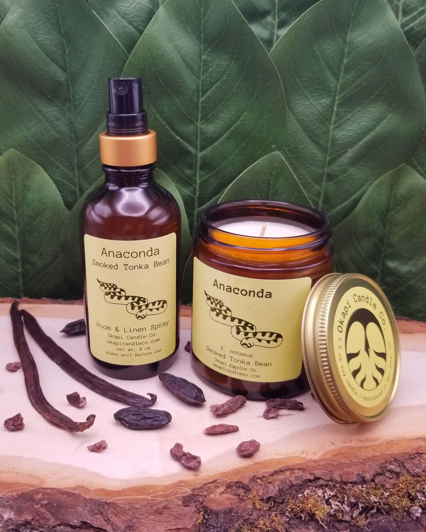 Anaconda Soy Candle - Smoked Tonka Fragrance