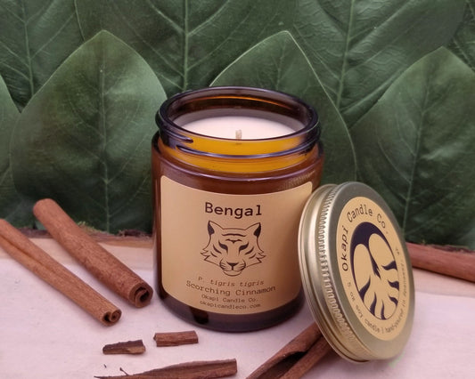 Bengal Tiger Soy Candle - Scorching Cinnamon Fragrance