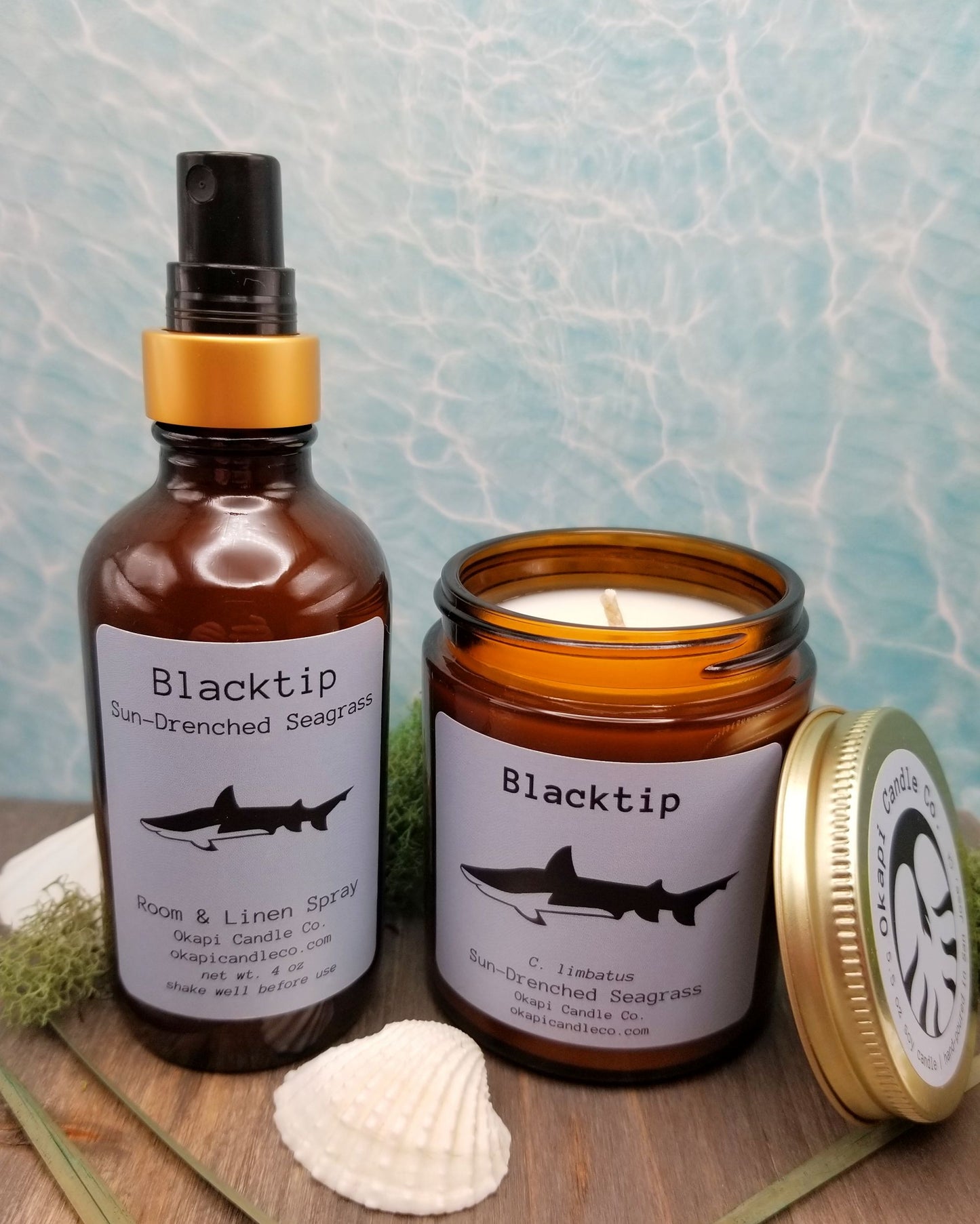 Blacktip Shark Room & Linen Spray - Sun-Drenched Seagrass Fragrance