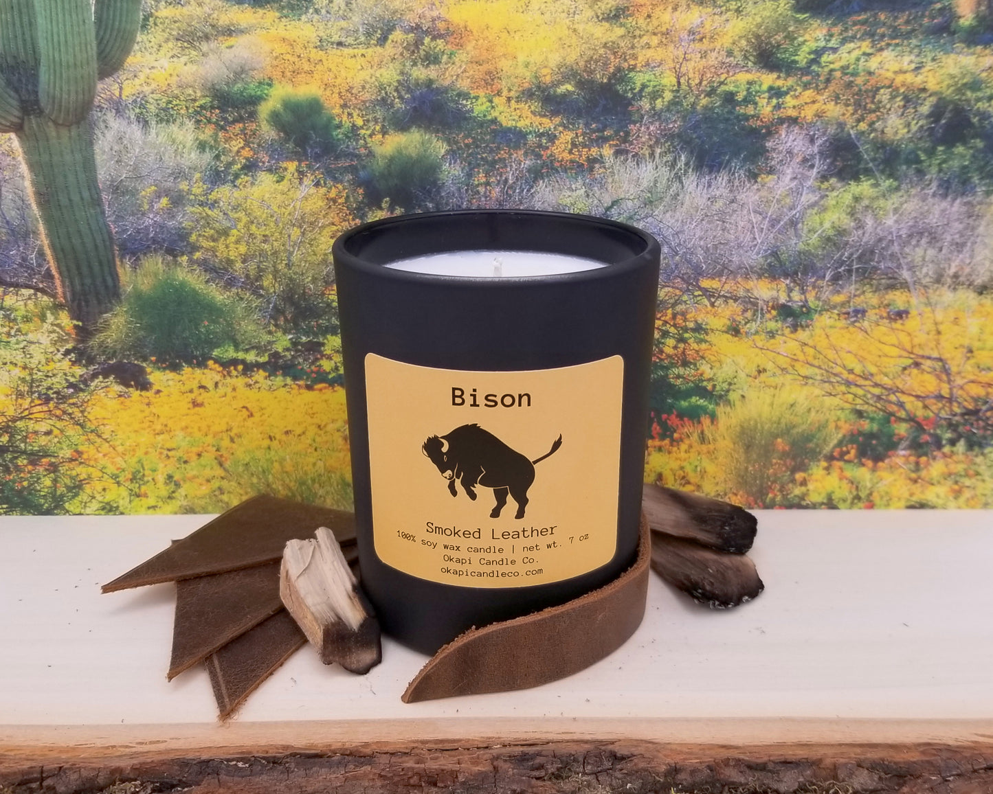 Bison Soy Candle - Smoked Leather Fragrance