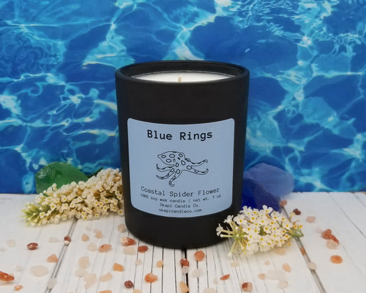 Blue Ringed Octopus Soy Candle - Coastal Spider Flower Fragrance