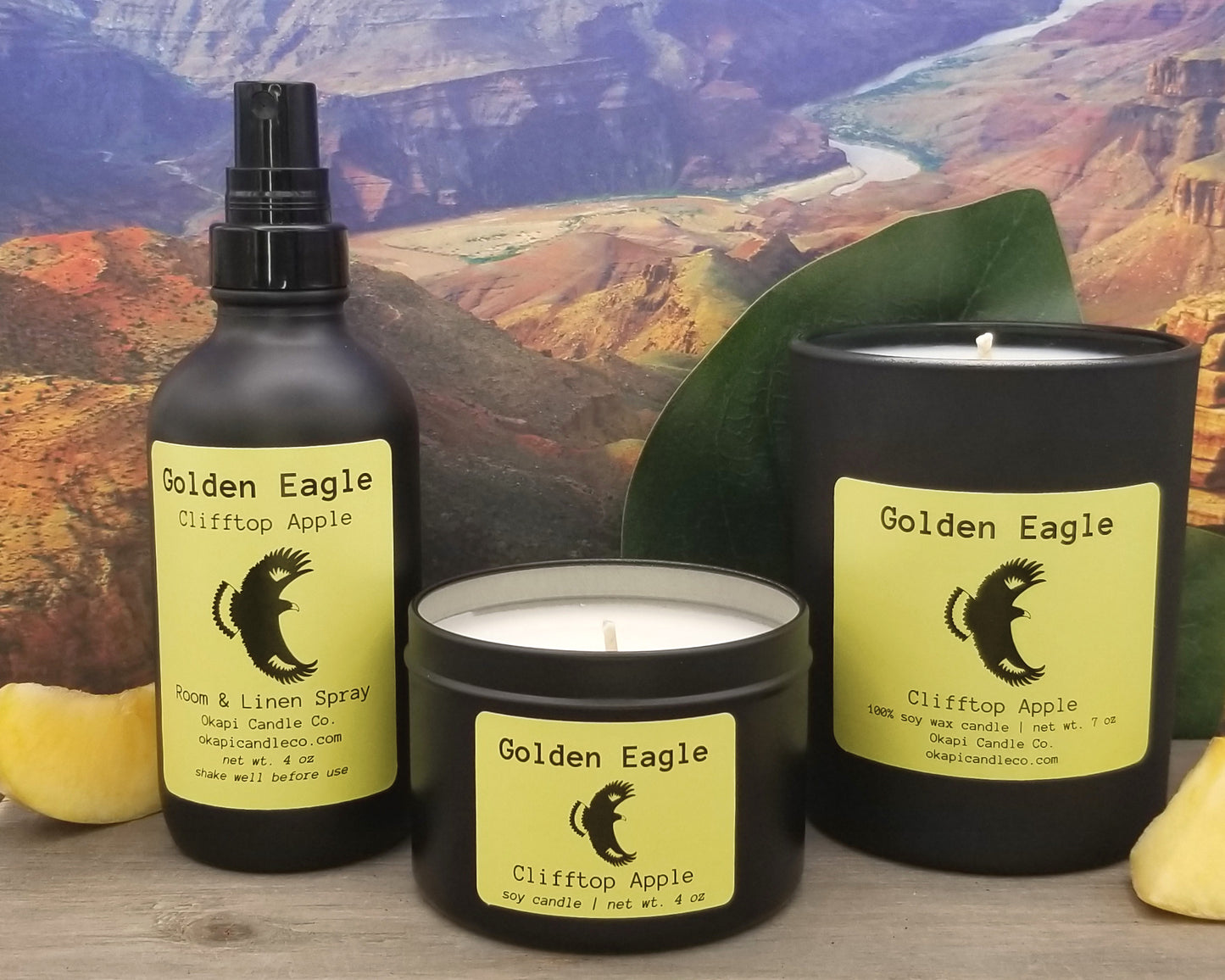 Golden Eagle Soy Candle - Clifftop Apple Fragrance