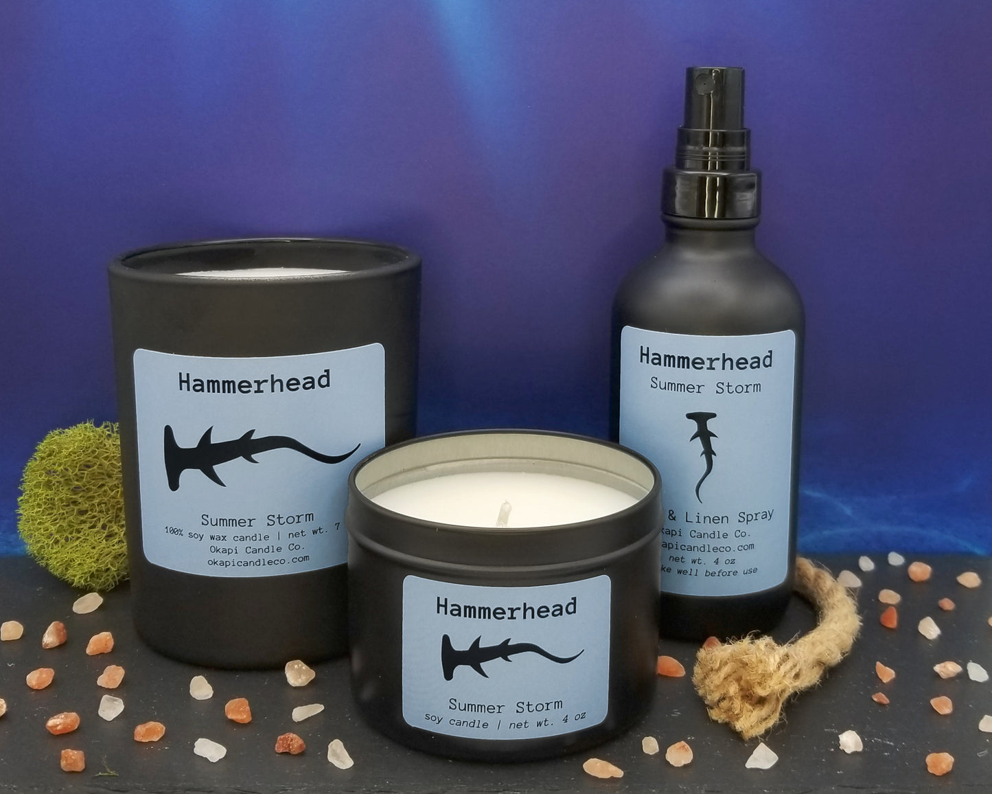 Hammerhead Shark Soy Candle - Summer Storm Fragrance