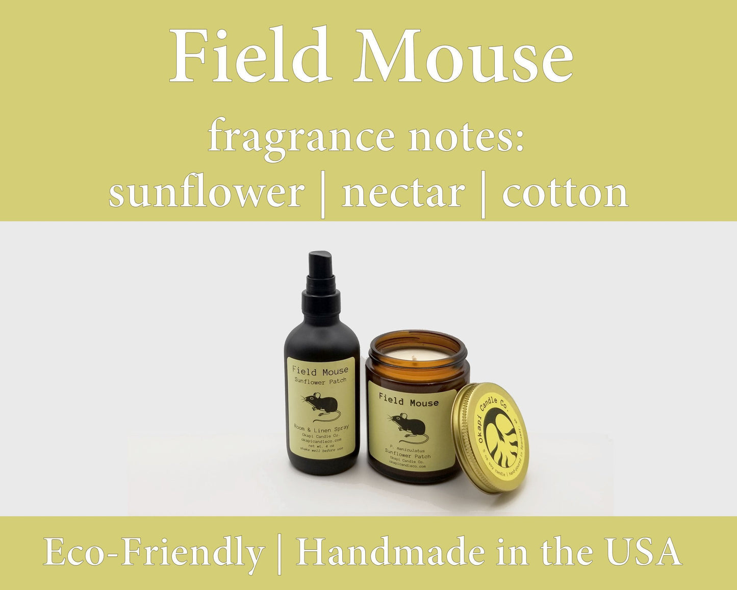 Field Mouse Soy Candle - Sunflower Patch Fragrance