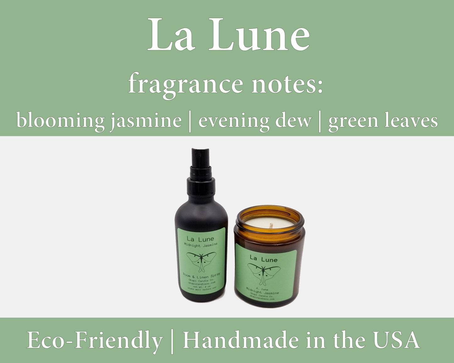 Luna Moth Room Spray - Midnight Jasmine Fragrance
