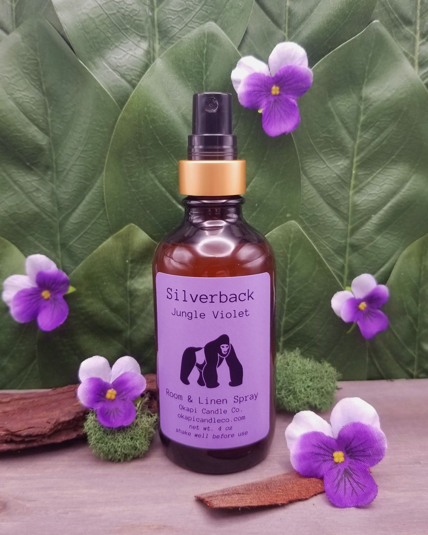 Silverback Gorilla Room & Linen Spray - Jungle Violet Fragrance